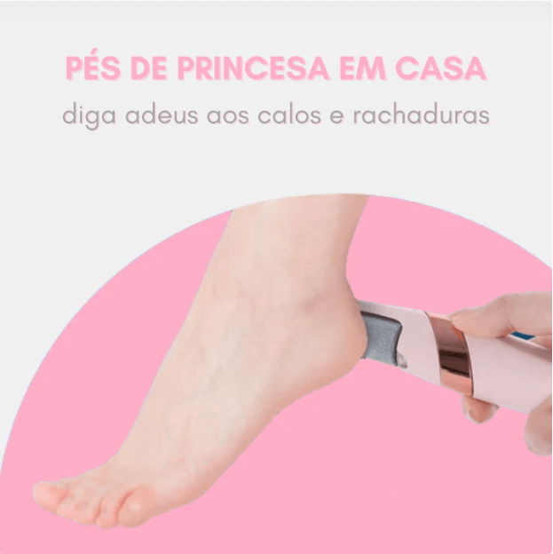 FootCleanPro® Lixa Elétrica Portátil Removedora de Calos e Rachaduras dos Pés + E-book de Brinde