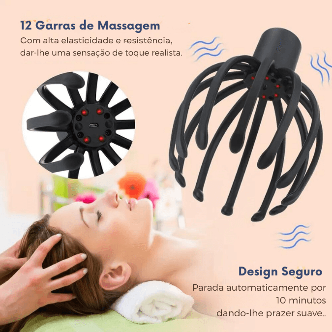 Massageador Elétrico Profissional Relaxante com 3 Velocidades Recarregável USB