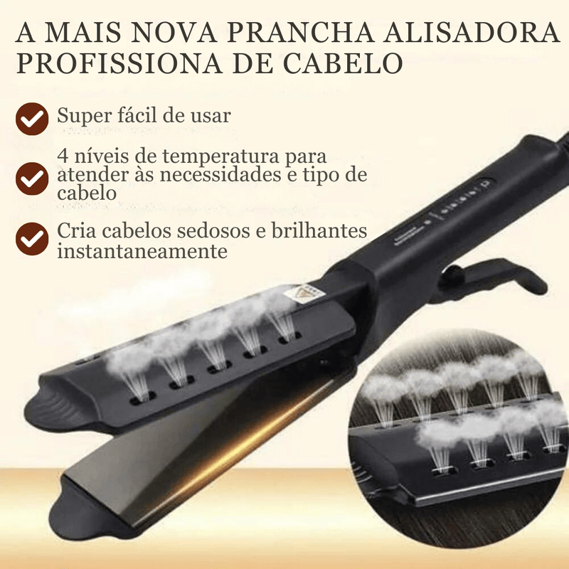 Alisador de cabelo profissional com 4 ajustes de Temperatura.