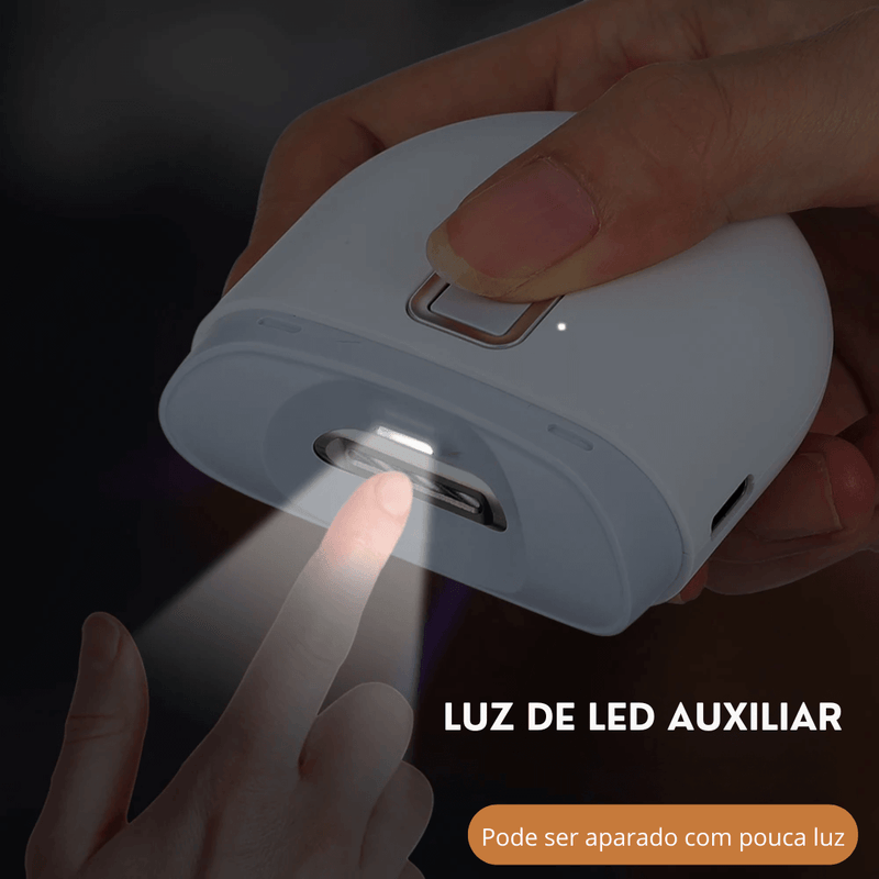 EasyCut® Cortador de Unhas Elétrico USB com Luz de Led: Praticidade e Segurança para Toda a Família