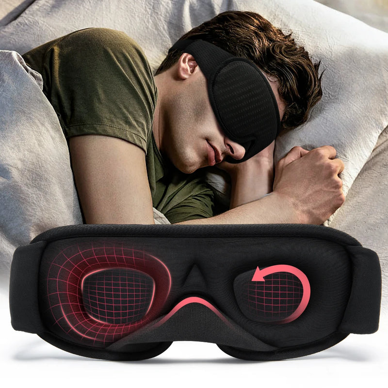 SleepEasy® Máscara 3D para Dormir - Alcançe um Sono Tranquilo com a Nossa Máscara Acolchoada e Ajustável que Elimina a Luz de Forma Eficaz