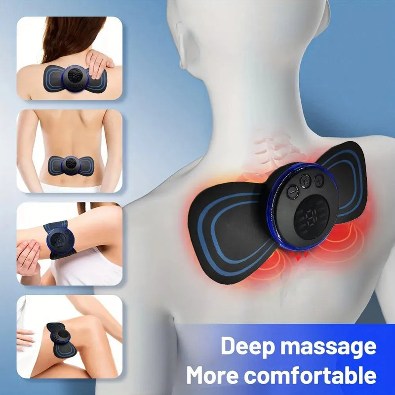 Mini Massageador Portátil Recarregável com Controle Remoto