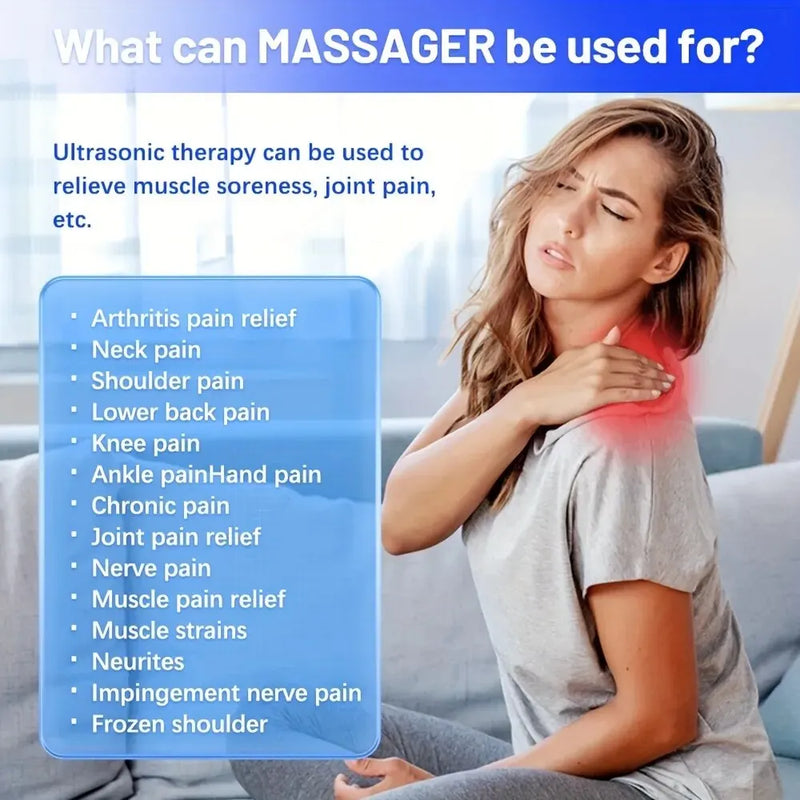 Mini Massageador Portátil Recarregável com Controle Remoto