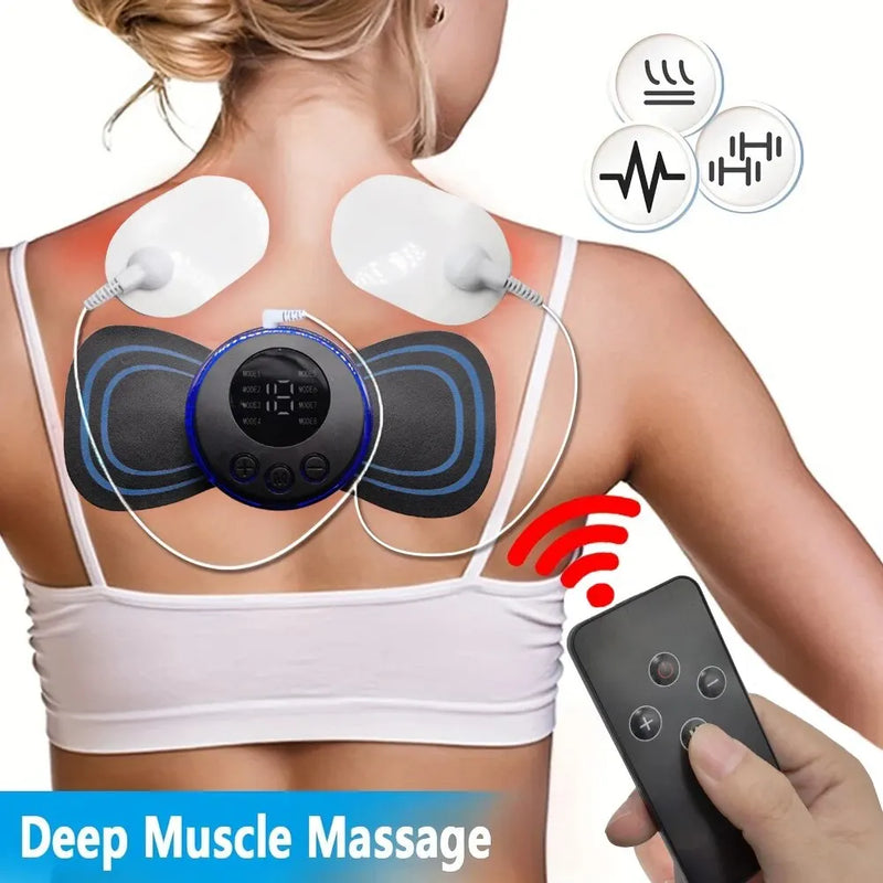 Mini Massageador Portátil Recarregável com Controle Remoto