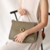 Bolsa  Estruturada com Alça Dupla – Bege e Verde Oliva